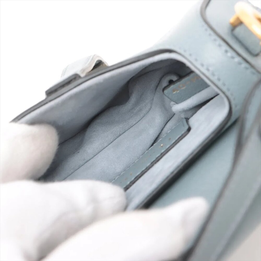 Sold out ❌Christian Dior Saddle Bag Leather Shoulder bag Blue - Picture 8 of 9